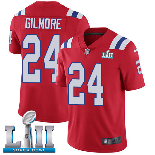 Nike Patriots #24 Stephon Gilmore Red Alternate Super Bowl LII Youth Stitched NFL Vapor Untouchable Limited Jersey